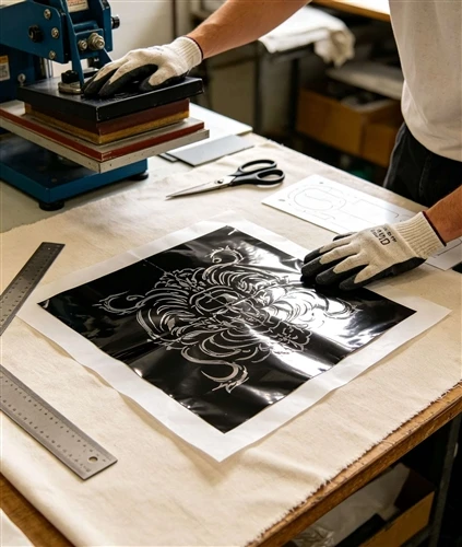 How to use PANTONE Metallic Black Foil for textile embellishment?