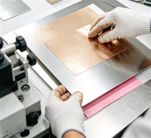Can PANTONE Metallic Pink Foil be used for printing on metal sheets?