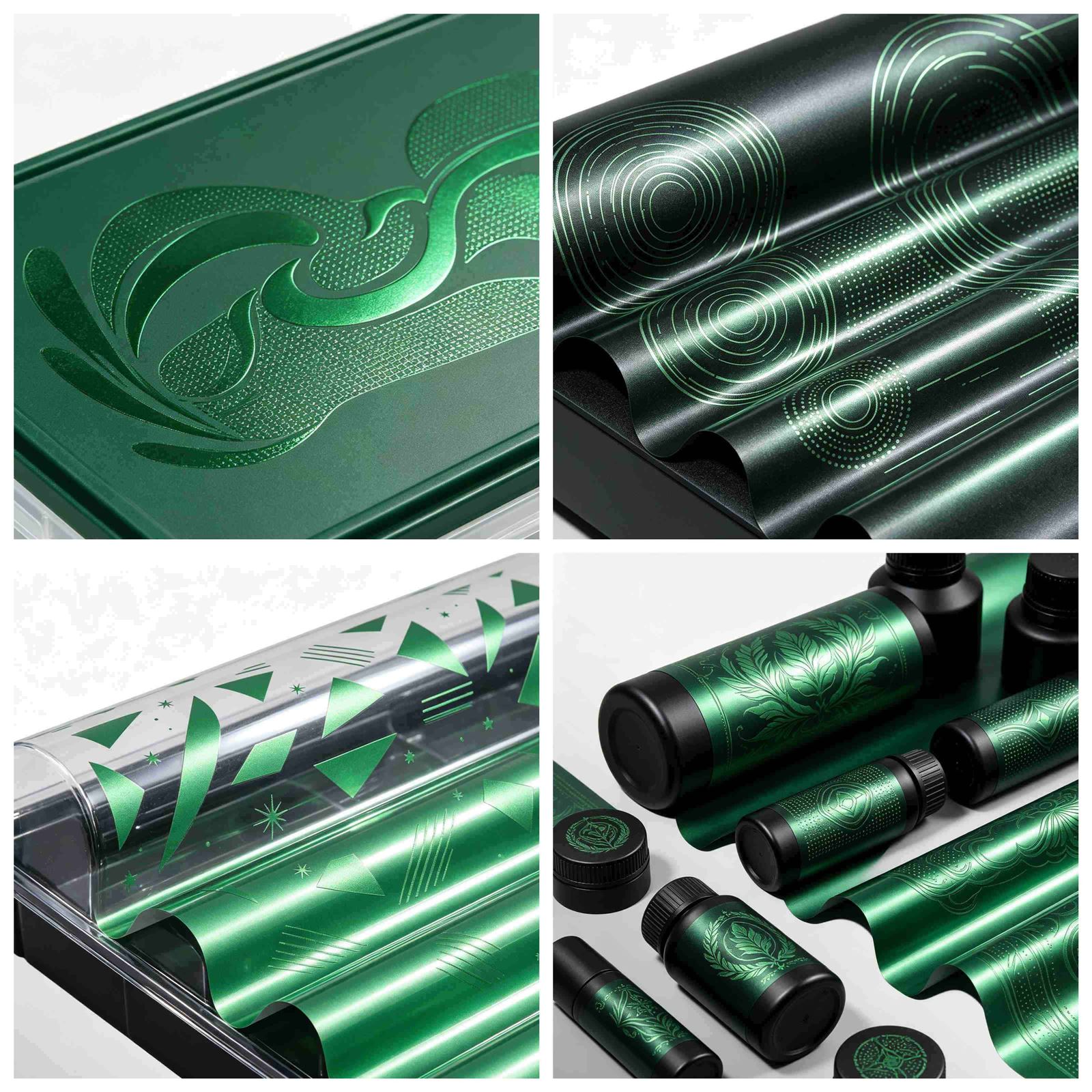 963 Extra Matte Green Plastic Stamping Foil Application Scenarios 963 Extra Matte Green Plastic Stamping Foil Application Scenarios