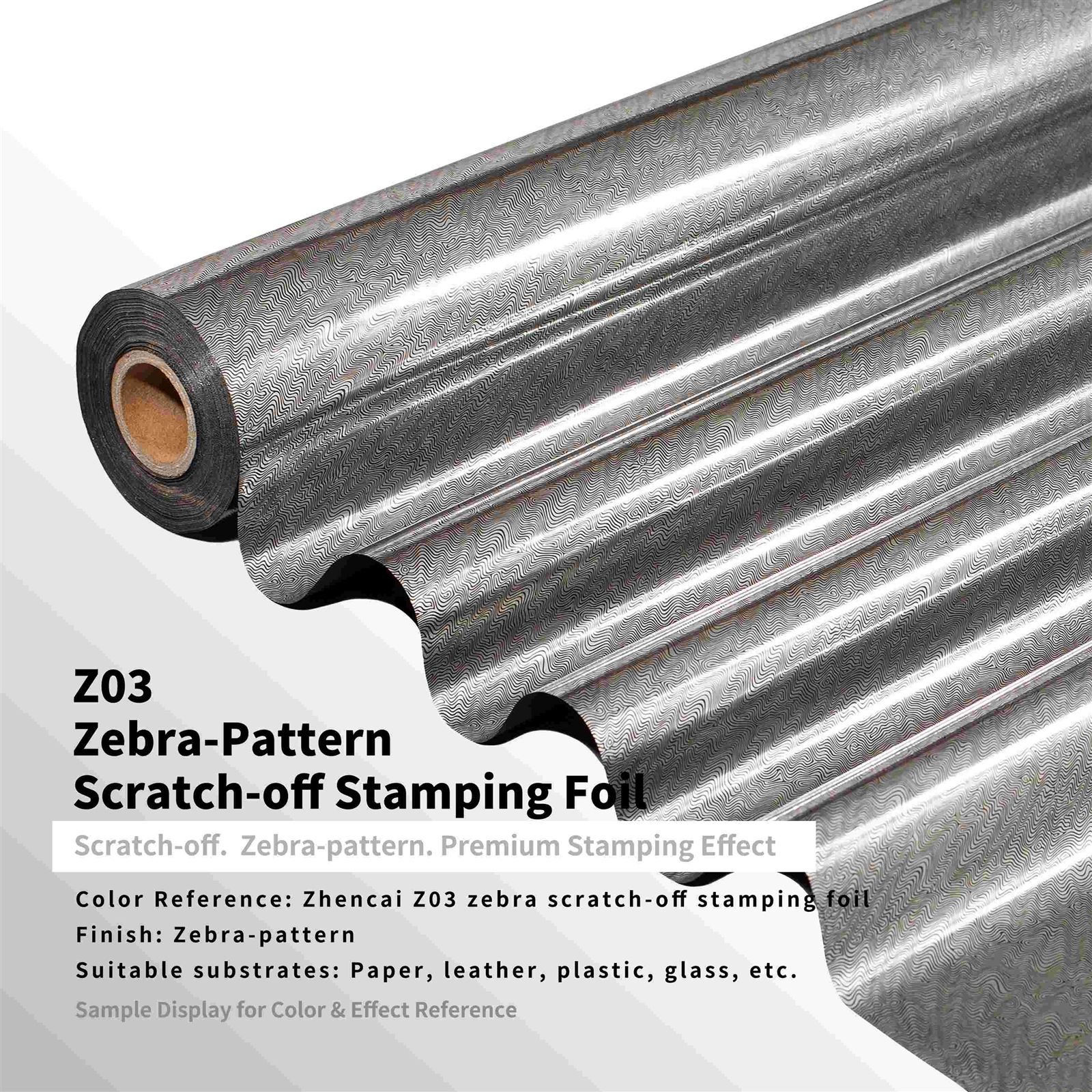 Zhencai Z03 Zebra-Pattern Scratch-off Stamping Foil Zhencai Z03 Zebra-Pattern Scratch-off Stamping Foil