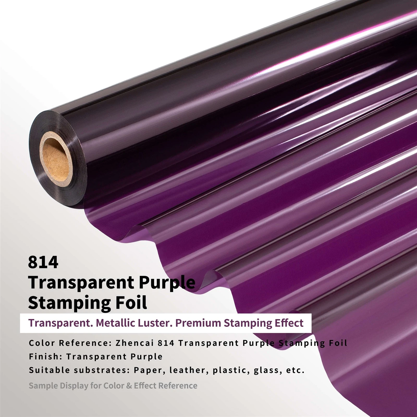 Zhencai 814 Transparent Purple Leather Stamping Foil Zhencai 814 Transparent Purple Leather Stamping Foil
